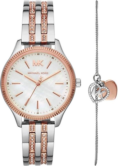 michael kors mother of pearl watch steel|Lexington Two.